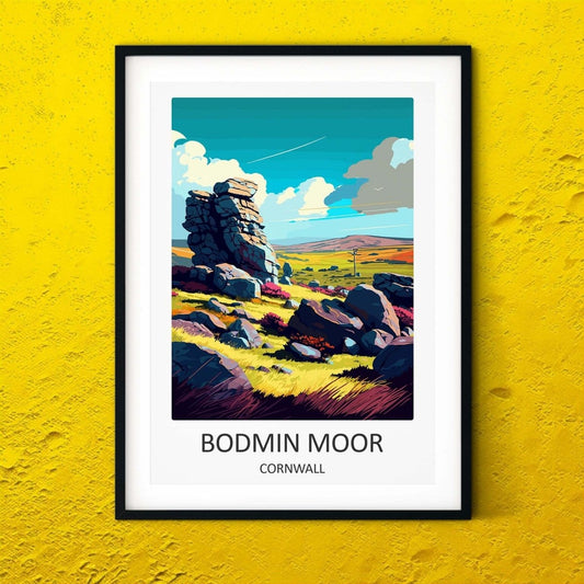 Bodmin Moor travel posters UK destination Cornwall prints