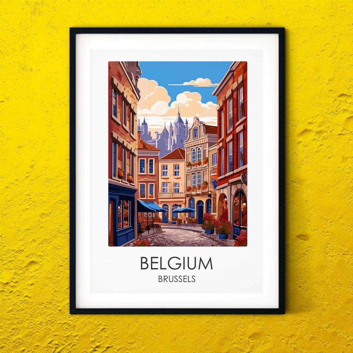 Belgium Brussels Modern Travel Print