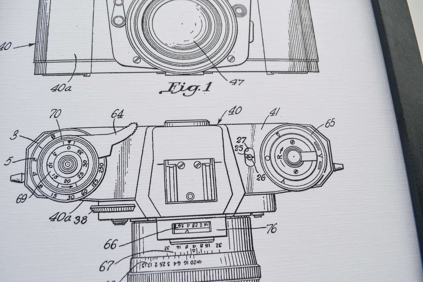 Camera patent art print, camera print photographer gift Patent Prints
