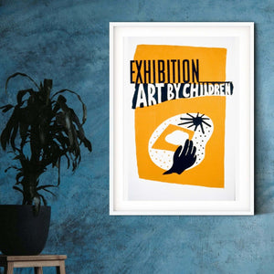 Advertising Print, Typography Children art exhibition poster
