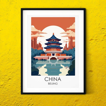 China Beijing modern travel print graphic travel poster