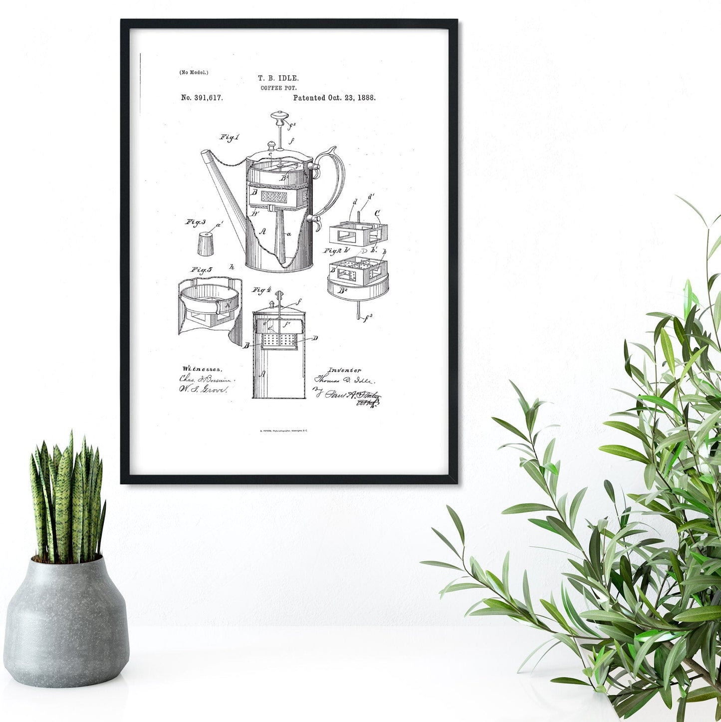 Patent print Coffee Pot, vintage coffee posters retro coffee print patent prints