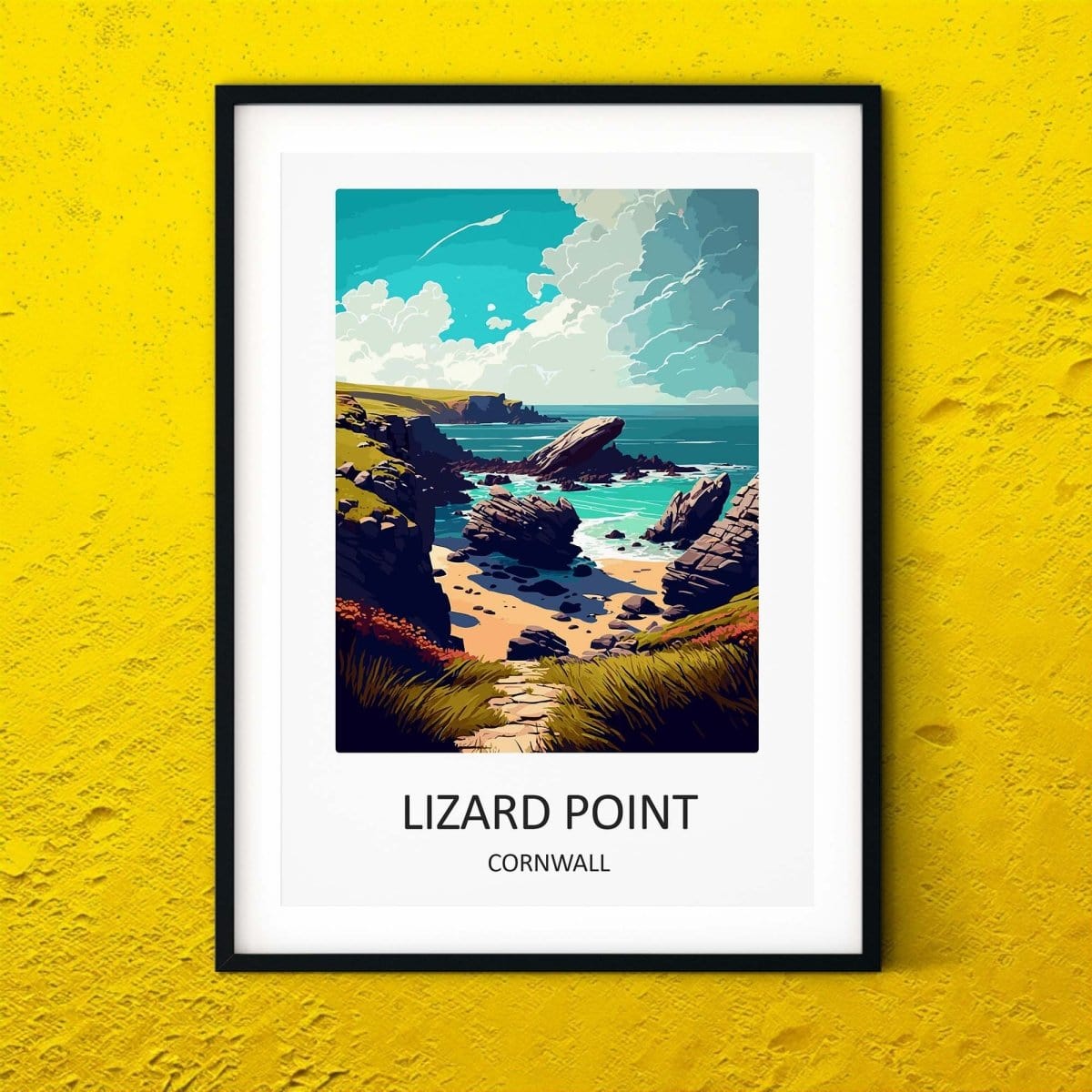 Cornwall Lizard travel posters UK destination Cornwall prints