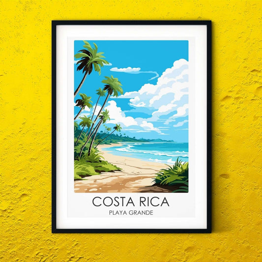 Costa Rica modern travel print graphic travel poster