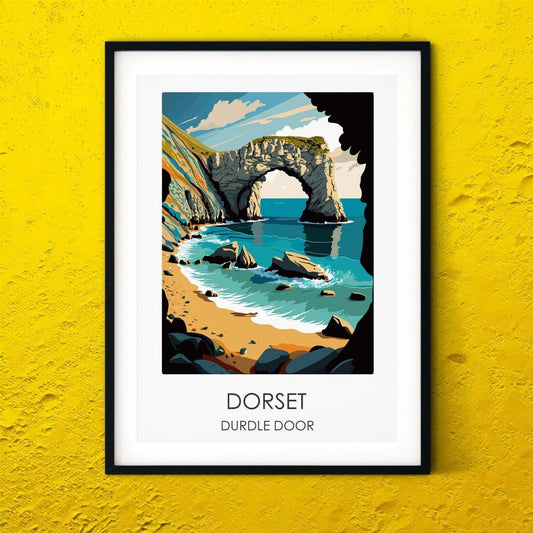 Durdle Door travel posters UK destination Dorset prints