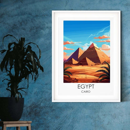 Egypt Cairo modern travel print graphic travel poster