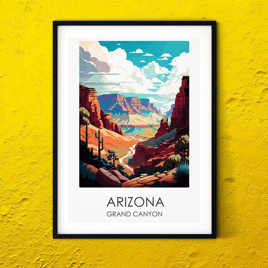 Grand Canyon Arizona modern travel print graphic travel poster