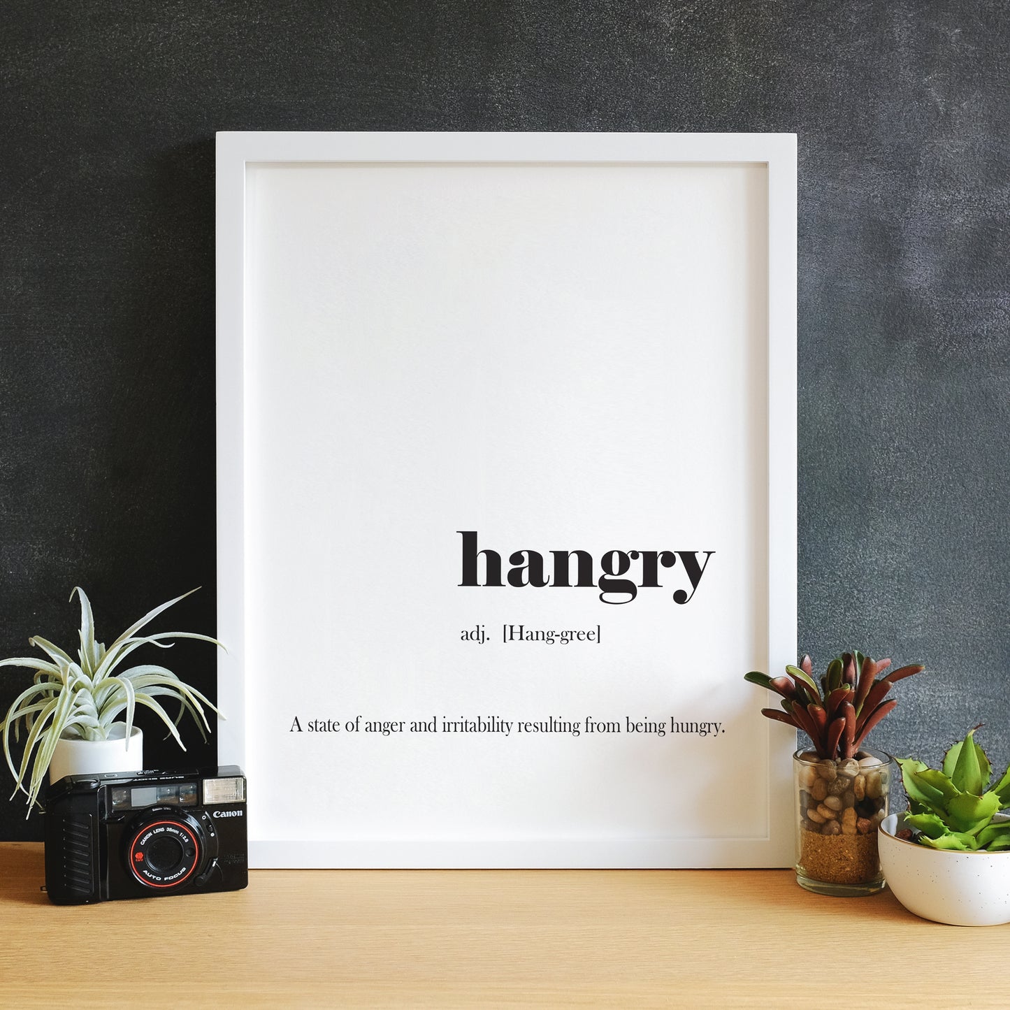Hangry definition quote print