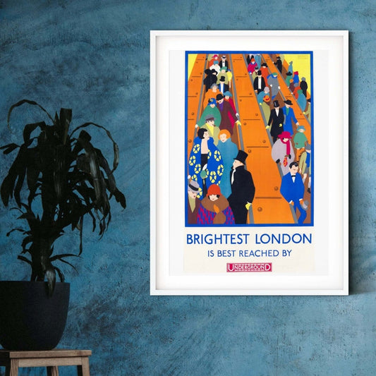 London Underground Art Deco travel posters, vintage travel print