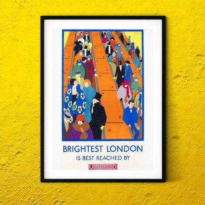 London Underground Art Deco travel posters, vintage travel print