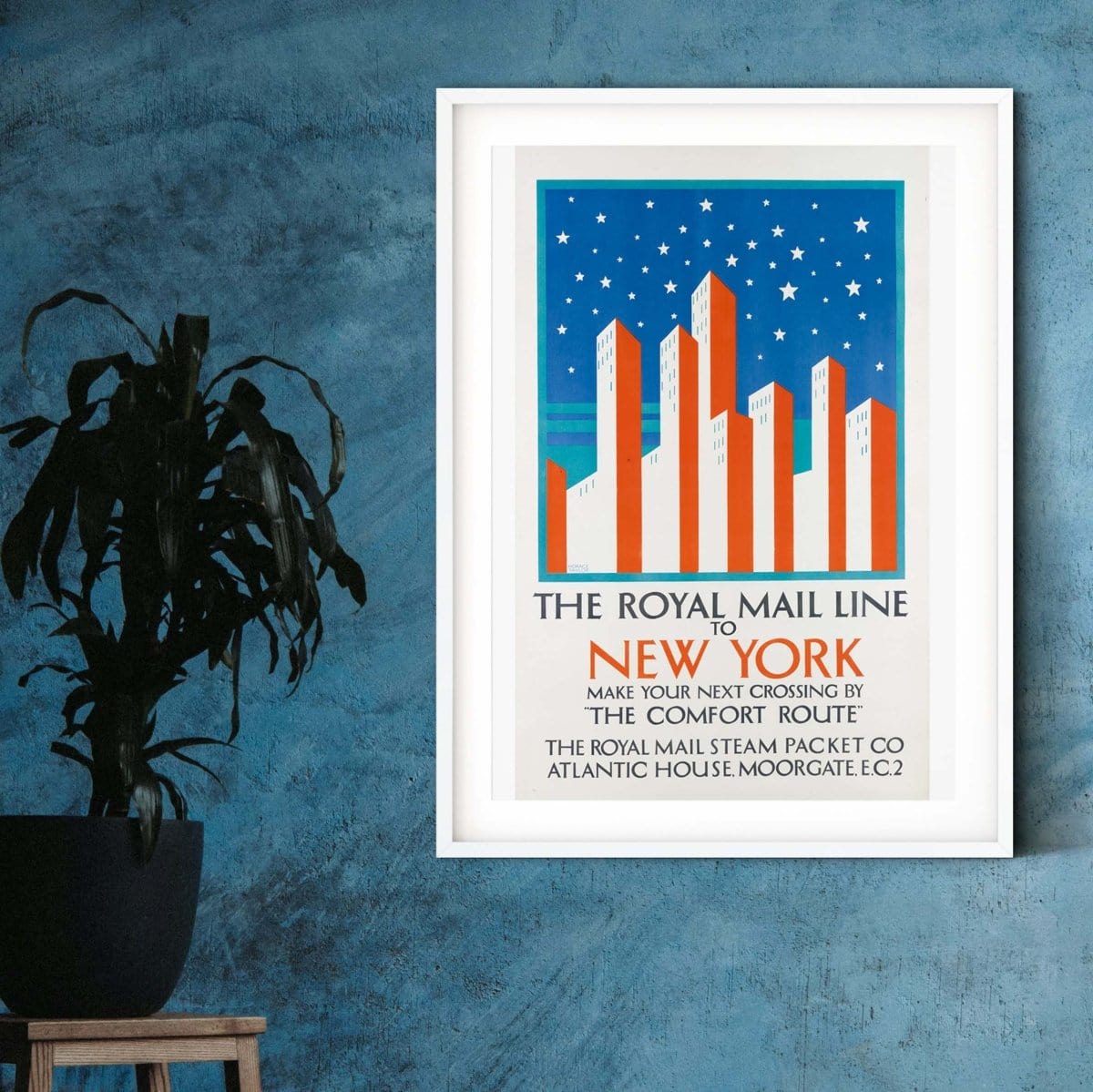 New York Graphic Travel Print, art deco travel poster