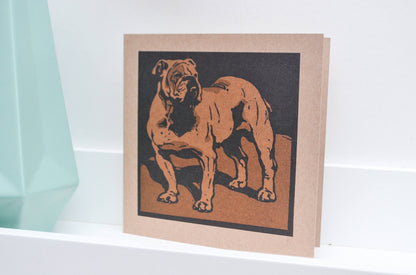 English Bulldog Greetings Card, Vintage Birthday, Thank you or Blank