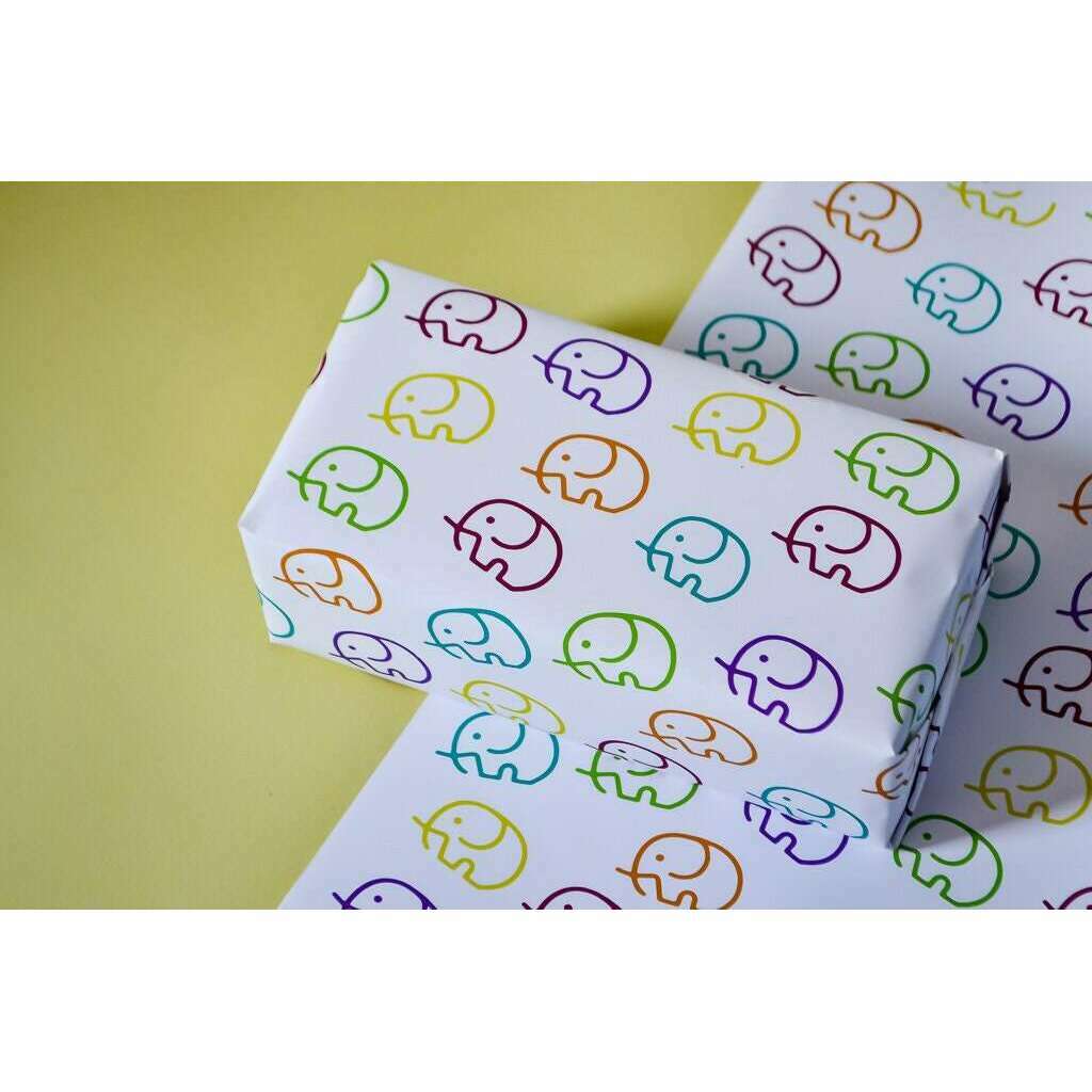 Baby Elephant Wrapping Paper Set