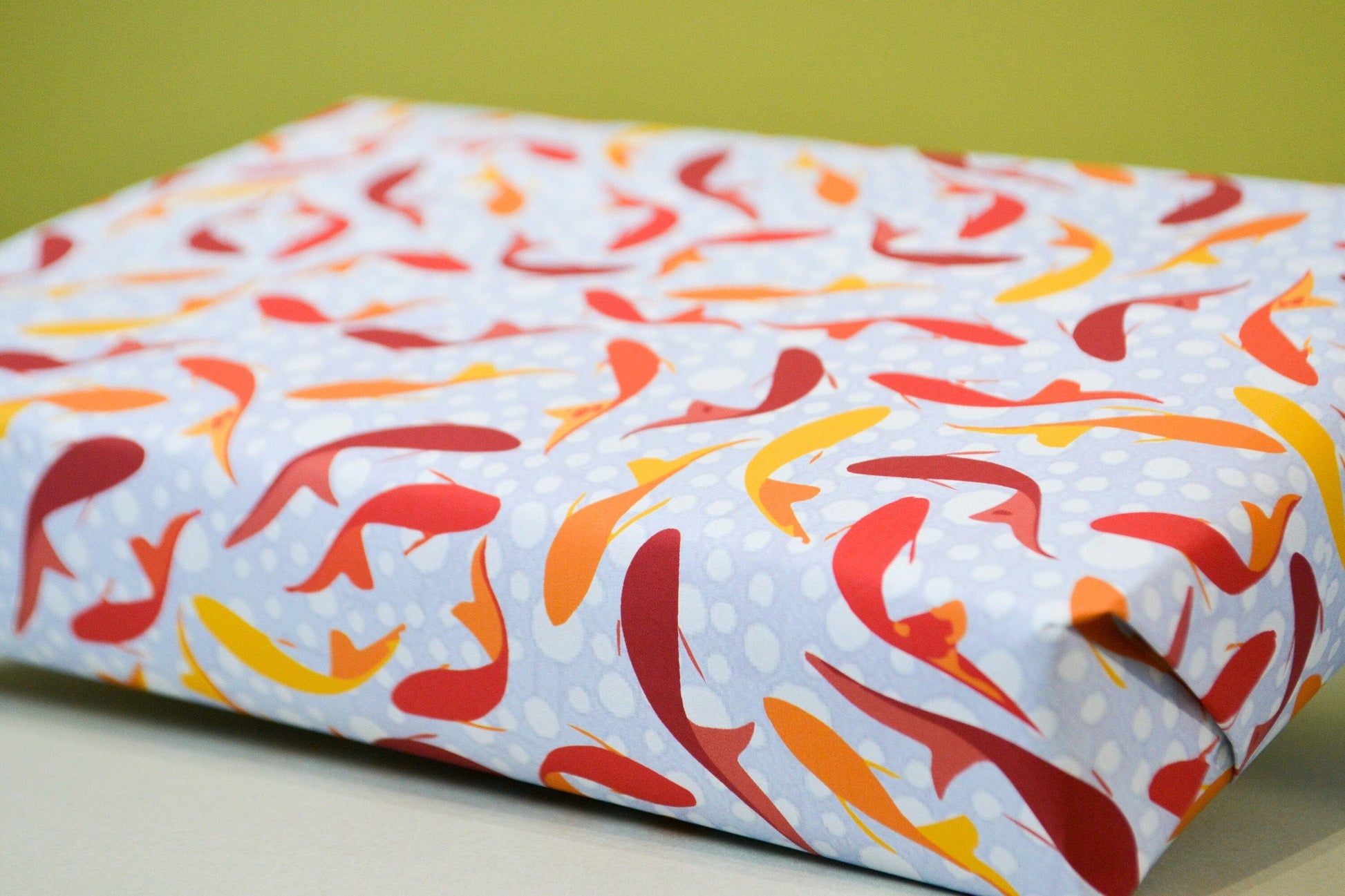Japanese Koi Wrapping Paper gift wrap Set, Japanese fish wrapping paper