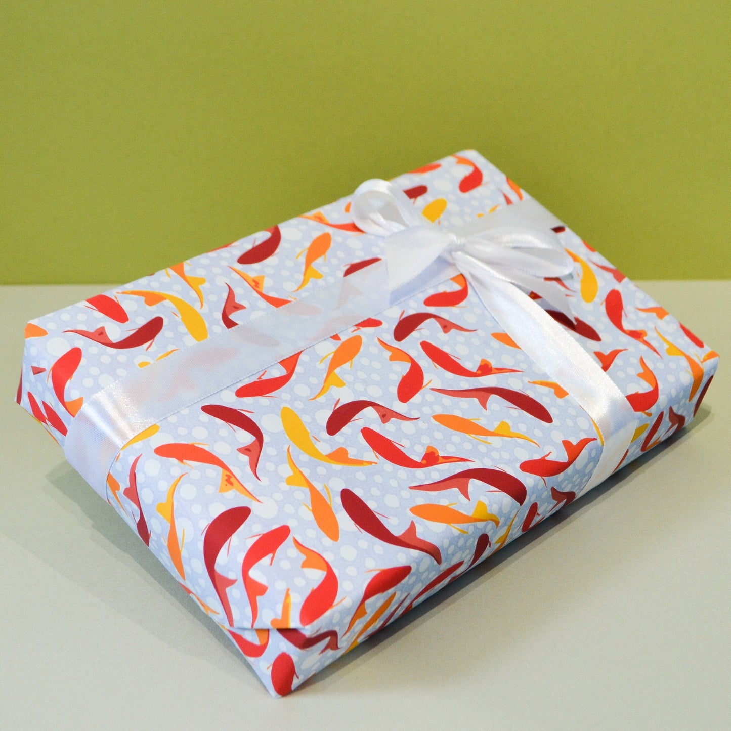 Japanese Koi Wrapping Paper gift wrap Set, Japanese fish wrapping paper