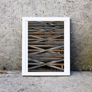 Abstract photography rusty metal print, industrial art urban photography, industrial chic abstract art, industrial decay factory photography