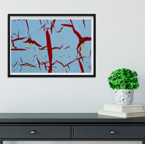 Abstract photography paint framed print, industrial abstract print