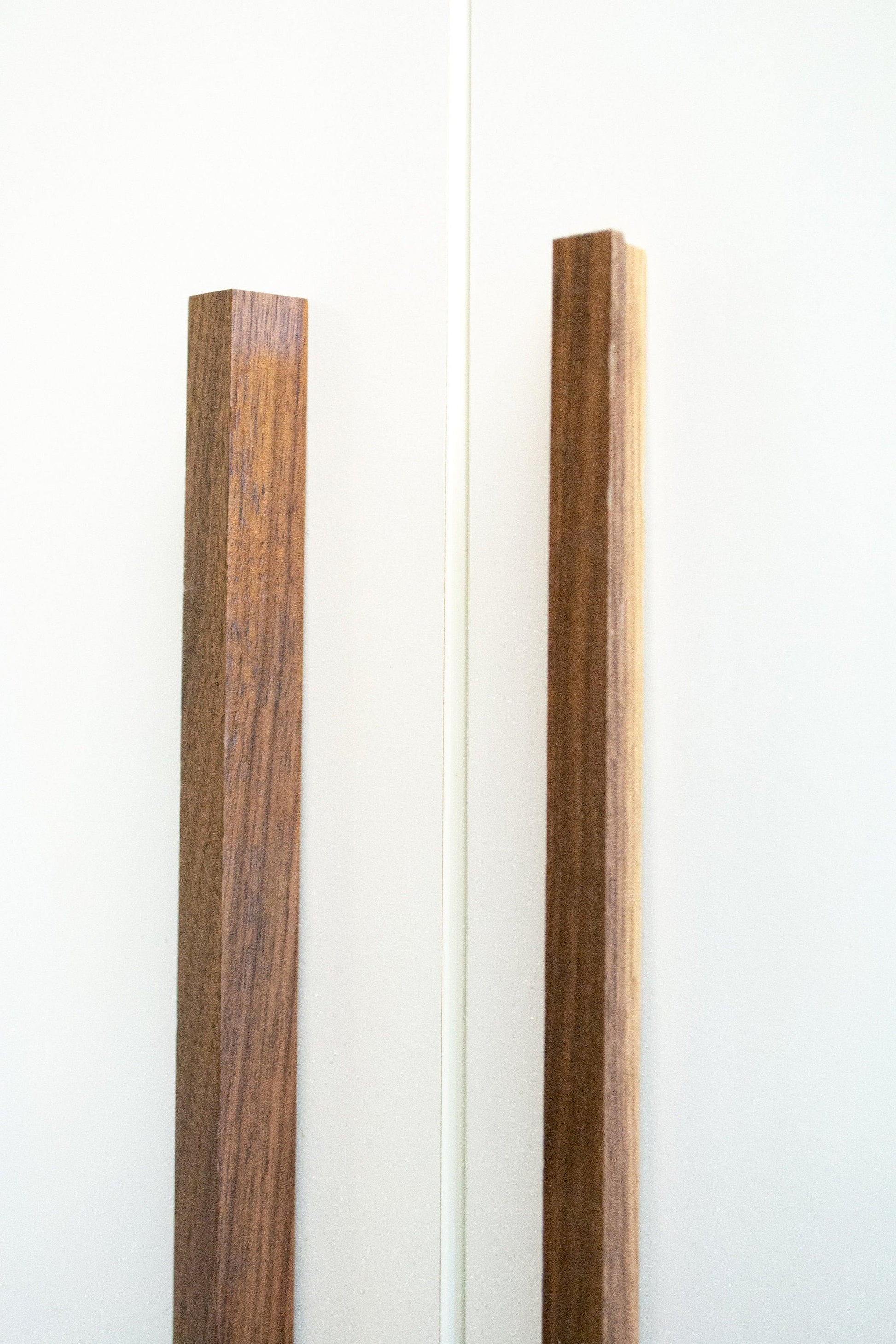 Long Walnut Wooden Handle, Handles for wardrobes or wooden kitchen handles