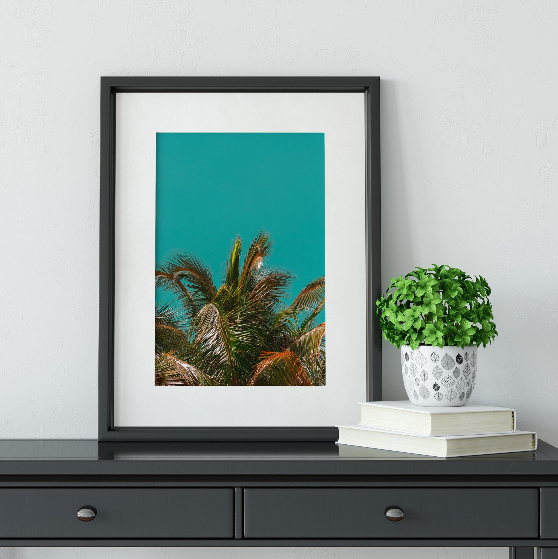 Set of 6 palm tree prints, gallery wall art set photography print set