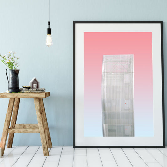 Bright Architecture print, Framed print of urban city photography Photography Prints