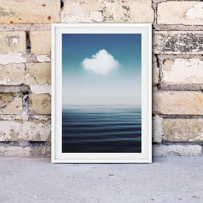 Relaxing Ocean Print, blue water photography Calm Water Print Smooth Ocean Print, Chill Landscape Horizon calm sea printPrint Photography Prints