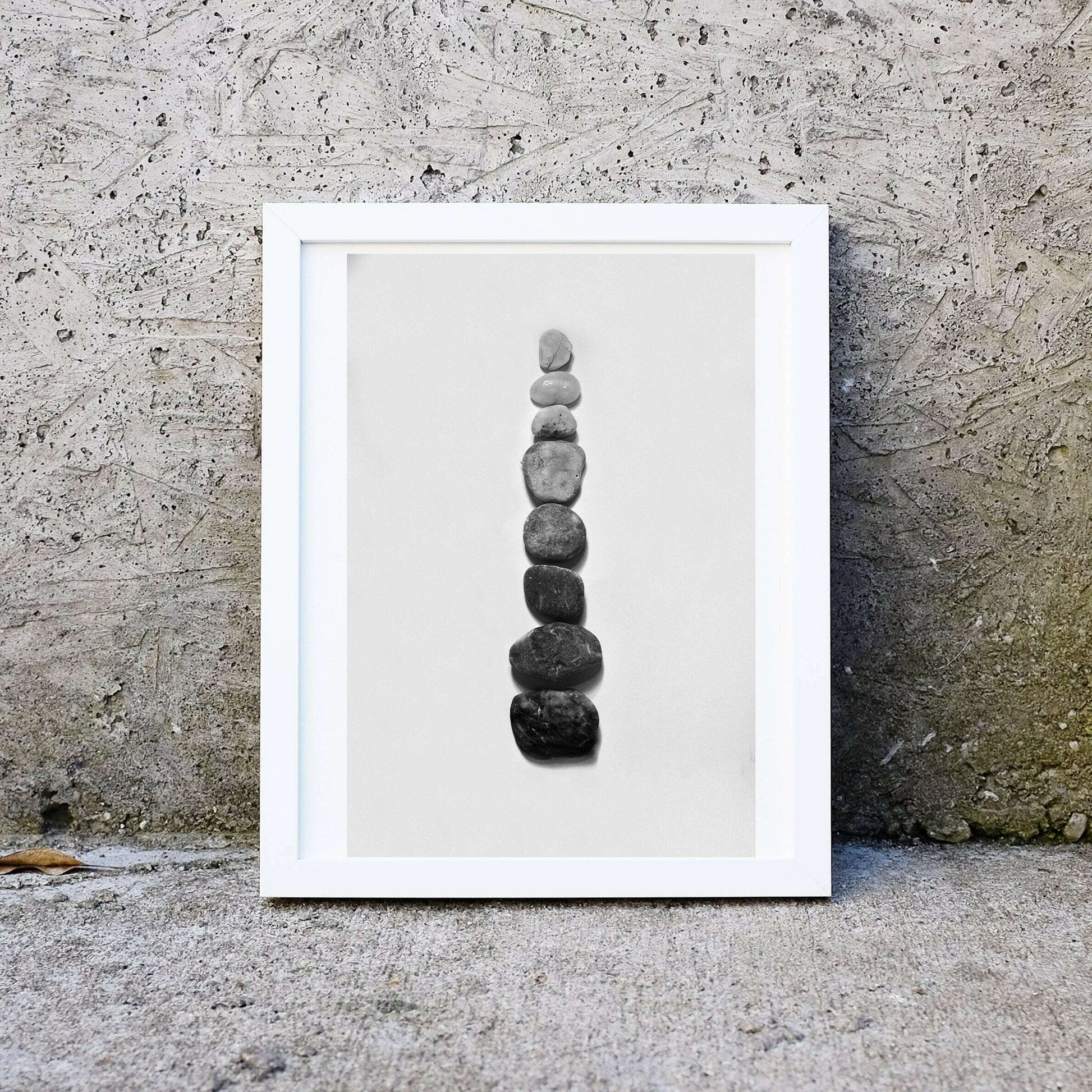 Balancing Beach Stones Print, Beach Pebbles Photography Photography Prints
