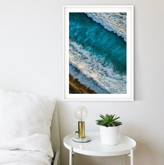 Ocean beach Print Wave Print Sea Print Ocean water photo, Chill Landscape sea photography blue ocean photo