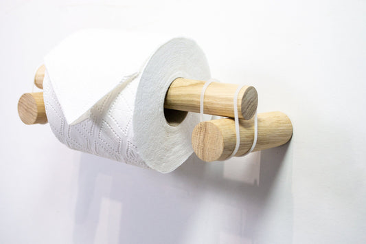 Wooden Toilet Roll Holder, minimal wall mount toilet paper holder