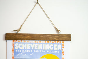 Rustic Magnetic Poster Hanger, Magnetic wooden poster hanging kit