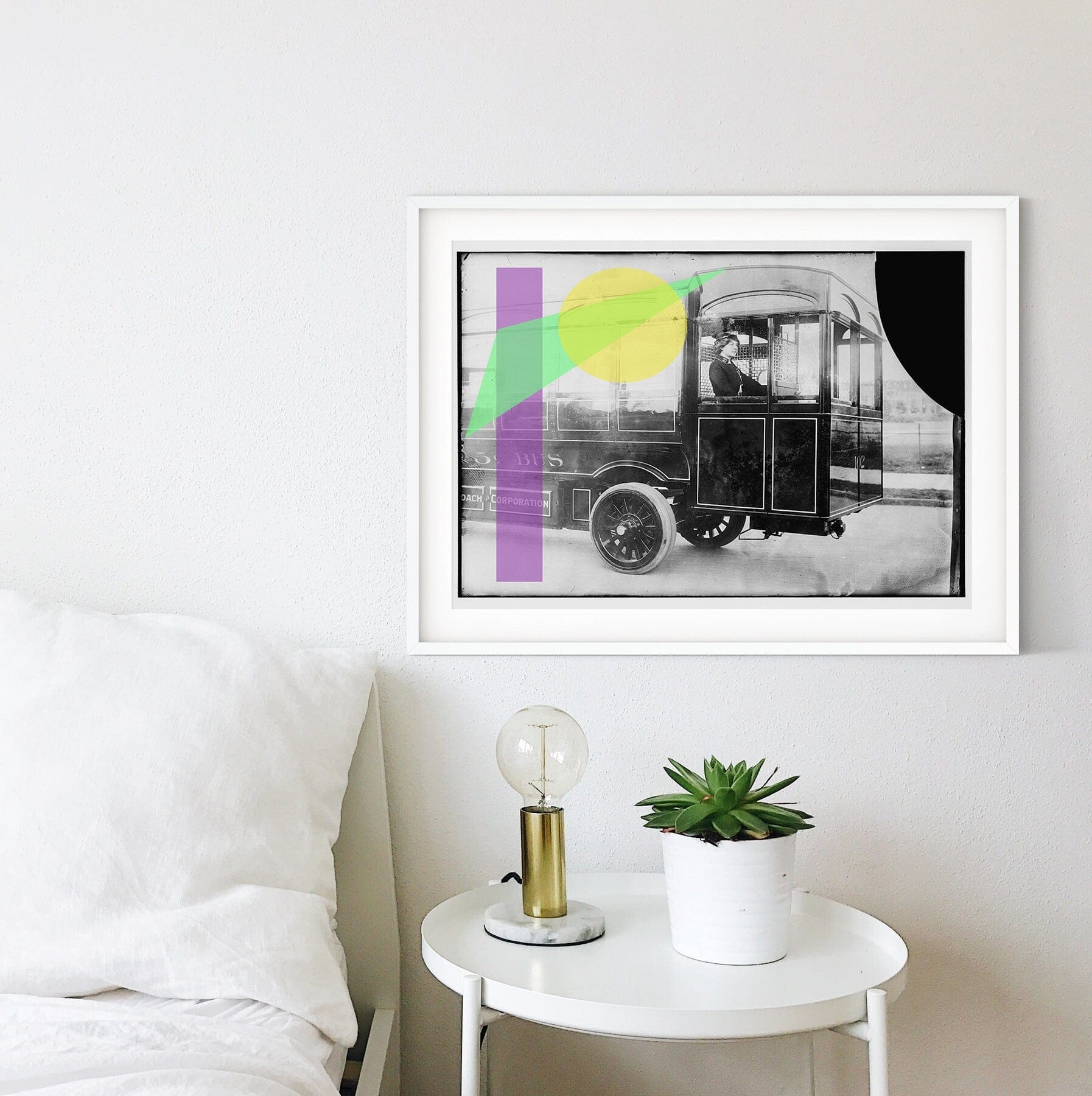 Framed Altered vintage bus Photo, vintage vehicle print Vintage Photography Prints