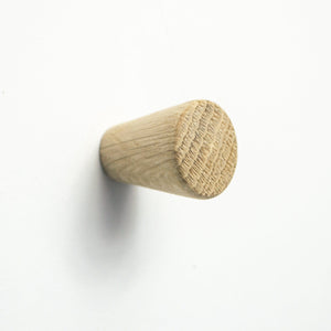 Small flared Oak Knobs, wooden drawer knobs, shaker wood cabinet knobs
