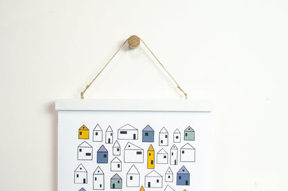 White Magnetic Poster Hanger - Magnetic picture hangers