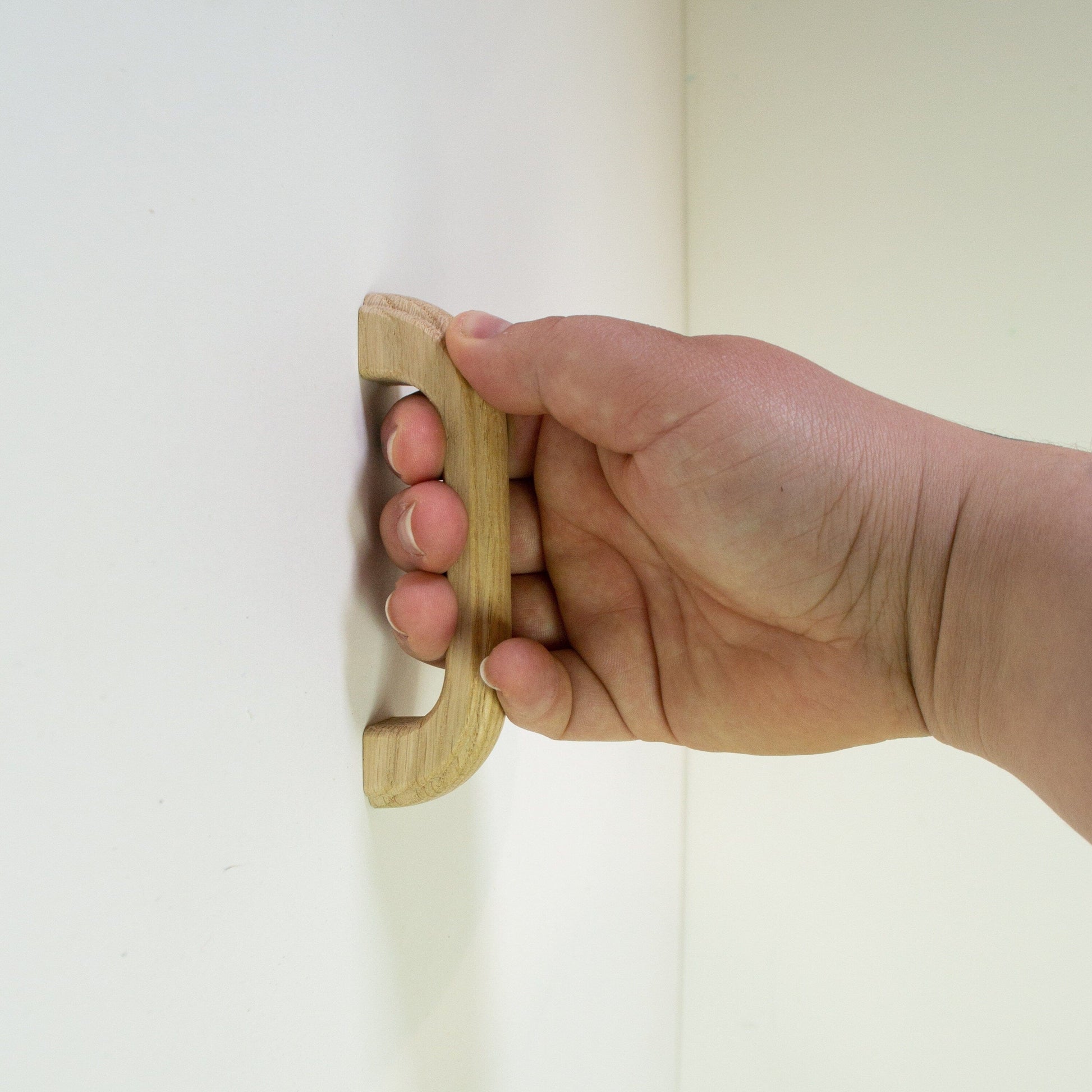 Oak D Handles, wooden cupboard handles, kitchen pull handles