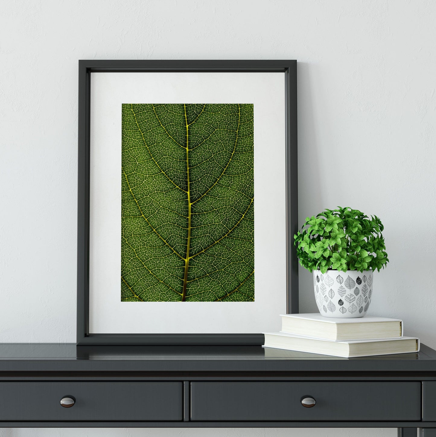 Digital Download tropical green leaf printable poster instant download
