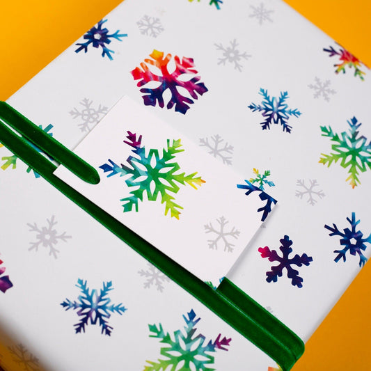 Snowflake Wrapping Paper, Christmas White Wrapping paper set Wrapping paper