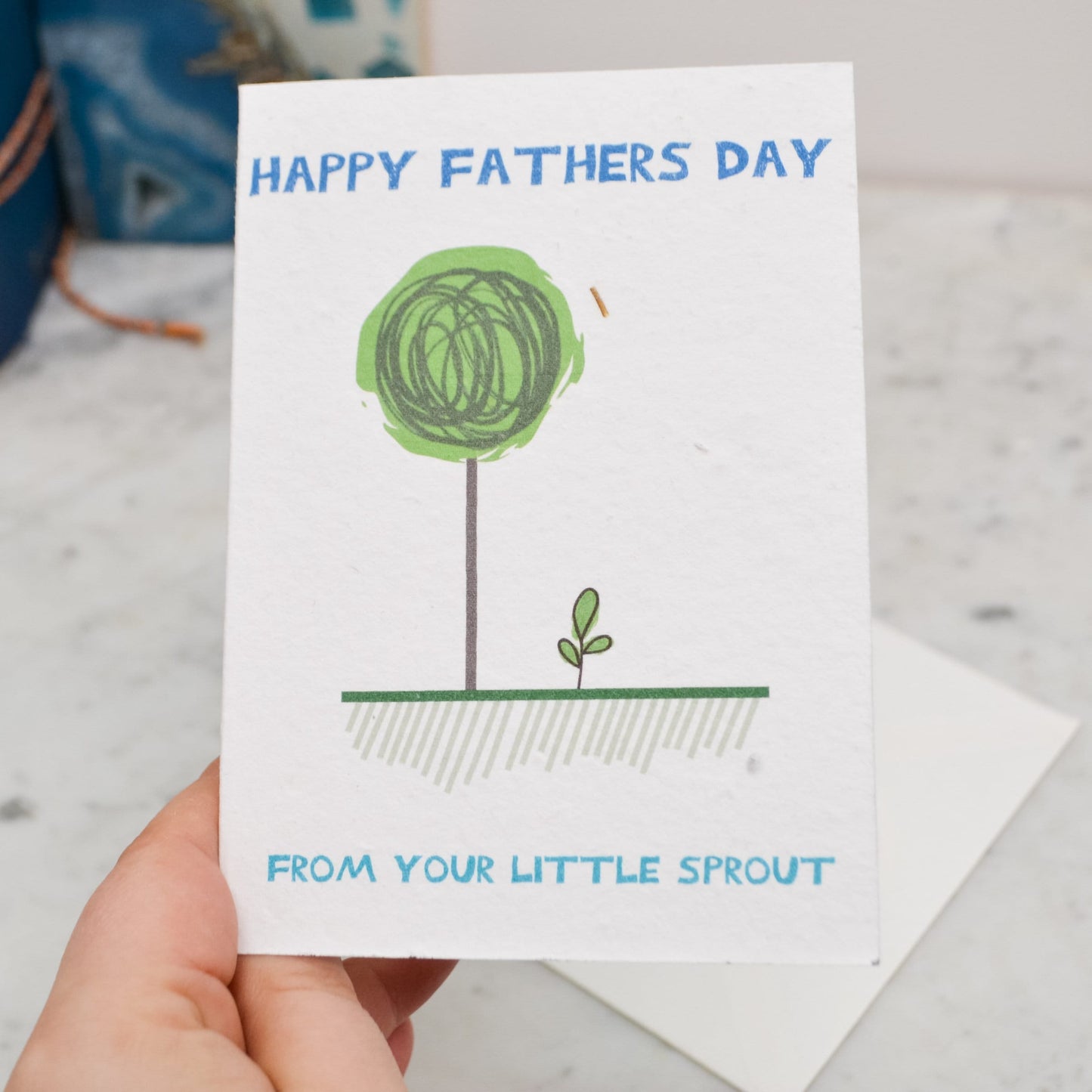 Fathers Day Minimalist Plantable Seed Paper Card