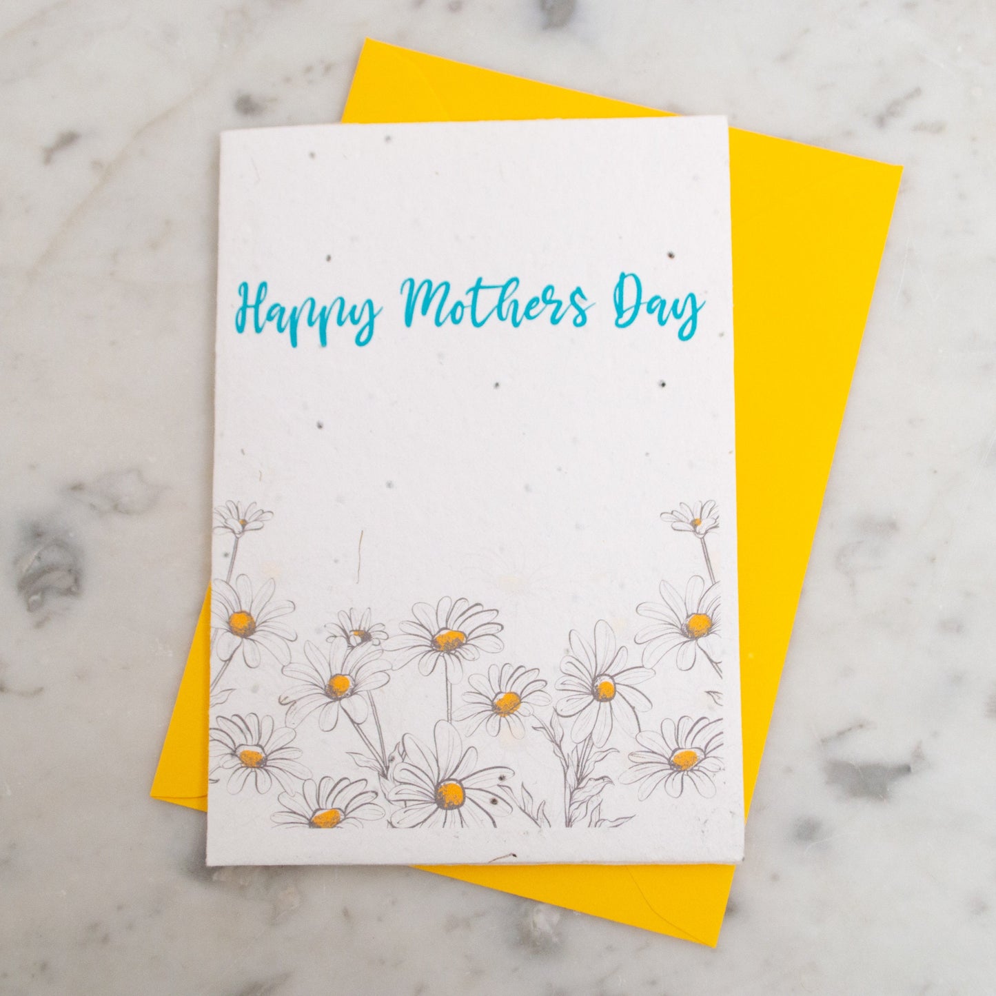 Mothers Day Plantable Daisy Seed Paper Card, wildflowers seedpaper card