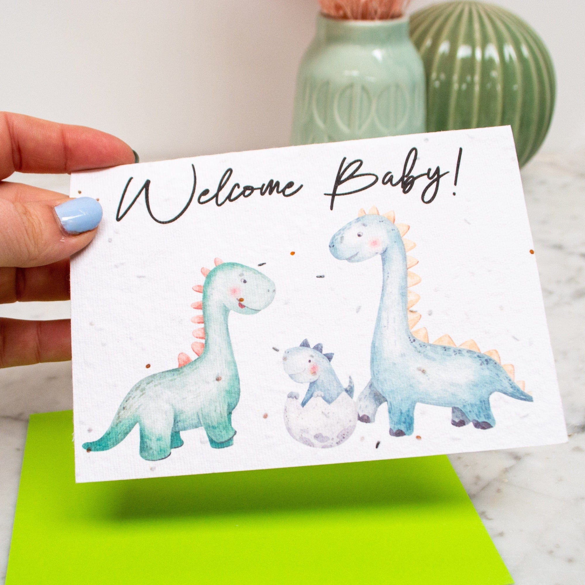New Baby Dinosaurs Plantable Seed Paper Card