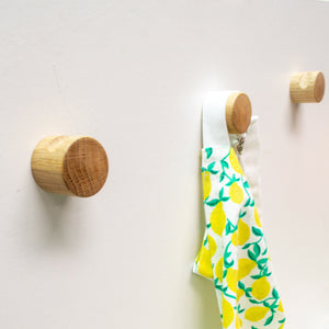 Large Oak Wood Wall Hook, Minimalist coat hook, modern wall hook, Oak towel hook peg hook for wall storage