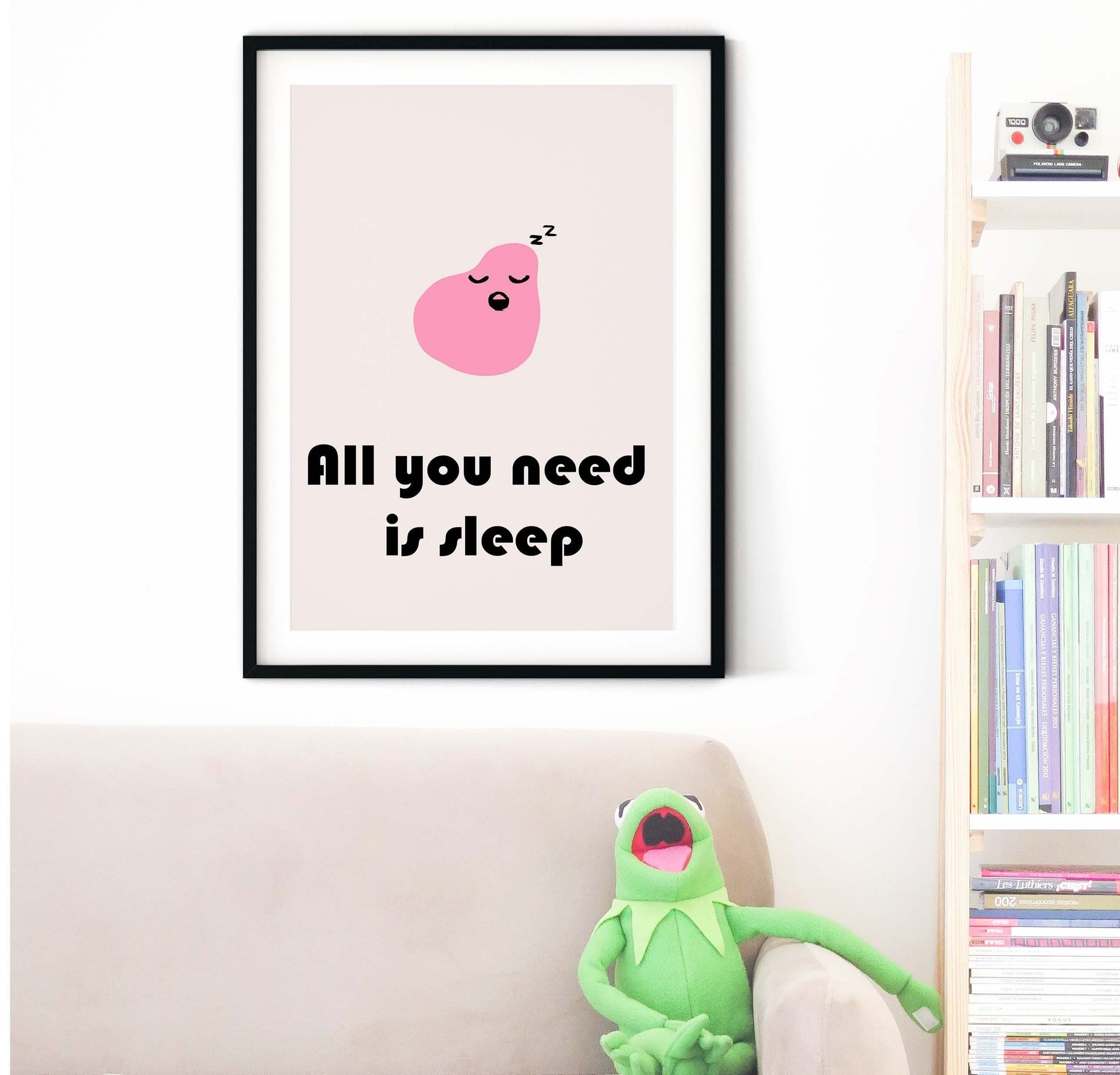 All you need is sleep blob Illustration Print, Nursery art print digital art prints