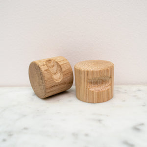 Large Oak Wood Knob, cabinet door knob wooden handles