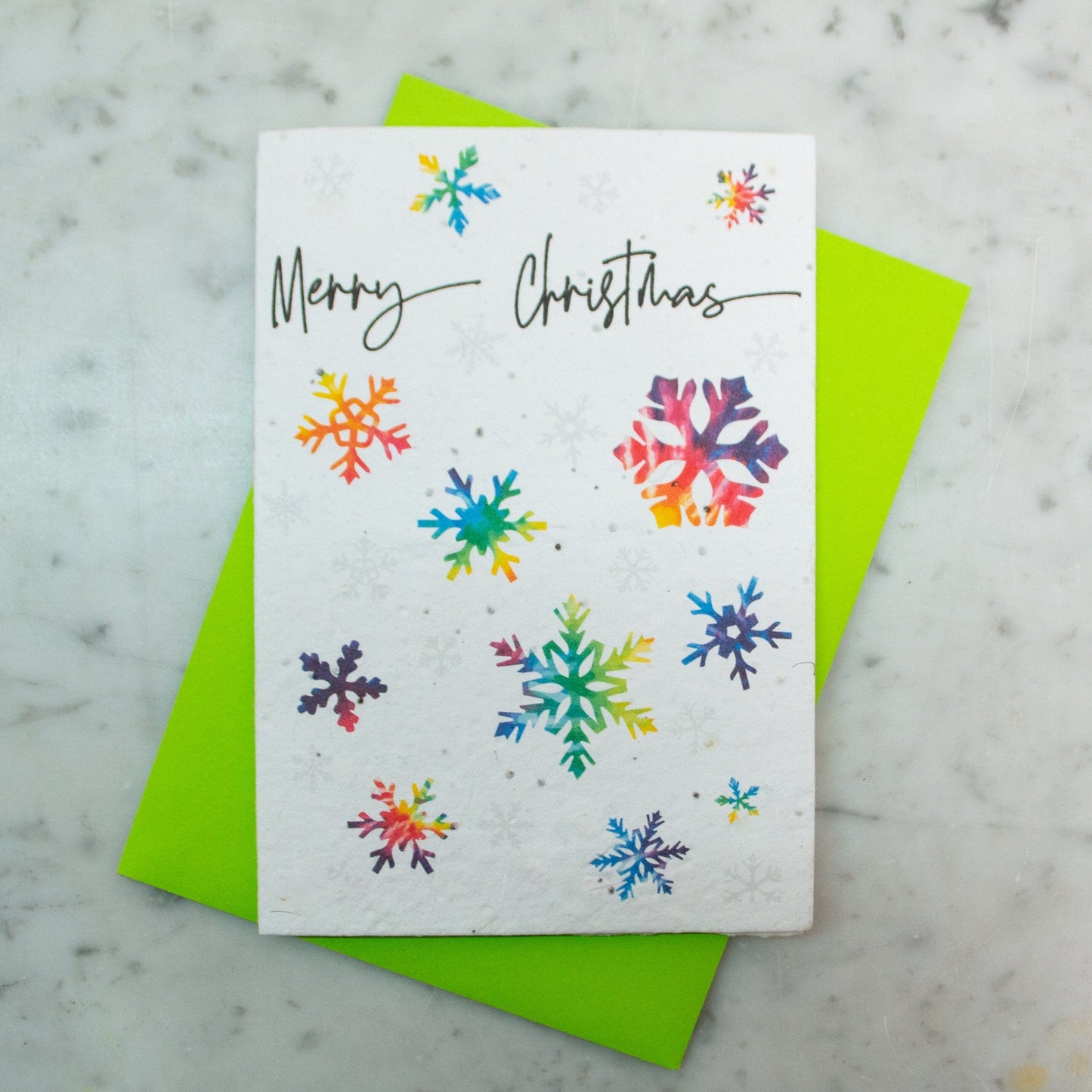 Snowflake Plantable Seed Paper Card, growable seedpaper Christmas Card