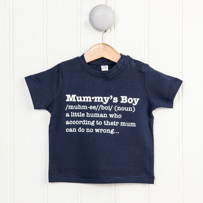 Mummy's Boy Funny Definition T Shirt, Boys Gift, Funny kids tee, cute toddler shirt, one two year old cute kids clothes, sibling t-shirt