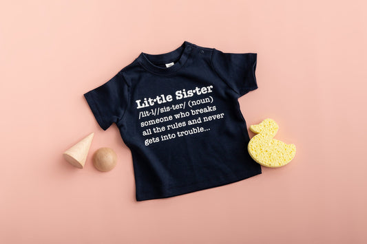 Little Sister definition t-shirt, Sibling t-shirt, cute Sister Shirts, fun Little sister Sister Outfit, younger baby sister little sis tee
