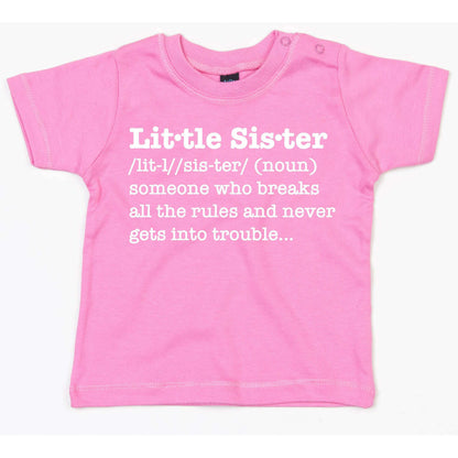 Big Brother And Little Sister Definition T Shirt Set, Sibling Matching Clothing, New sister sibling announcement shirt funny kids tee