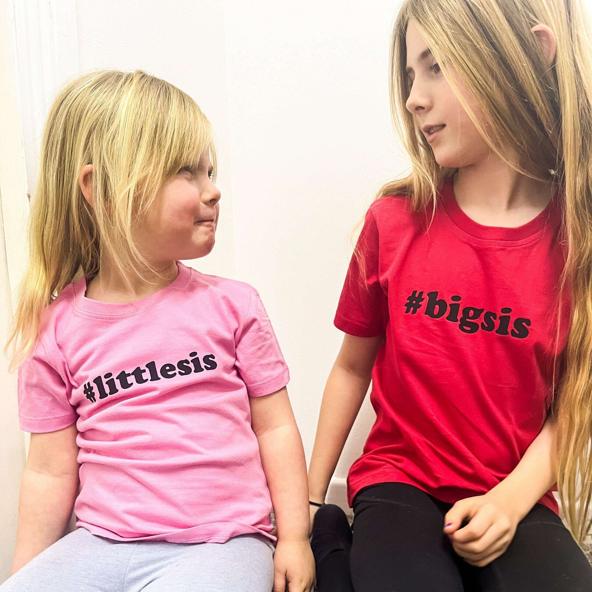 Big Sister Little sister twining shirt set, Siblings matching t-shirt set, cute Sister Shirts, Sister Outfit shirt set, big sis lil sis tee