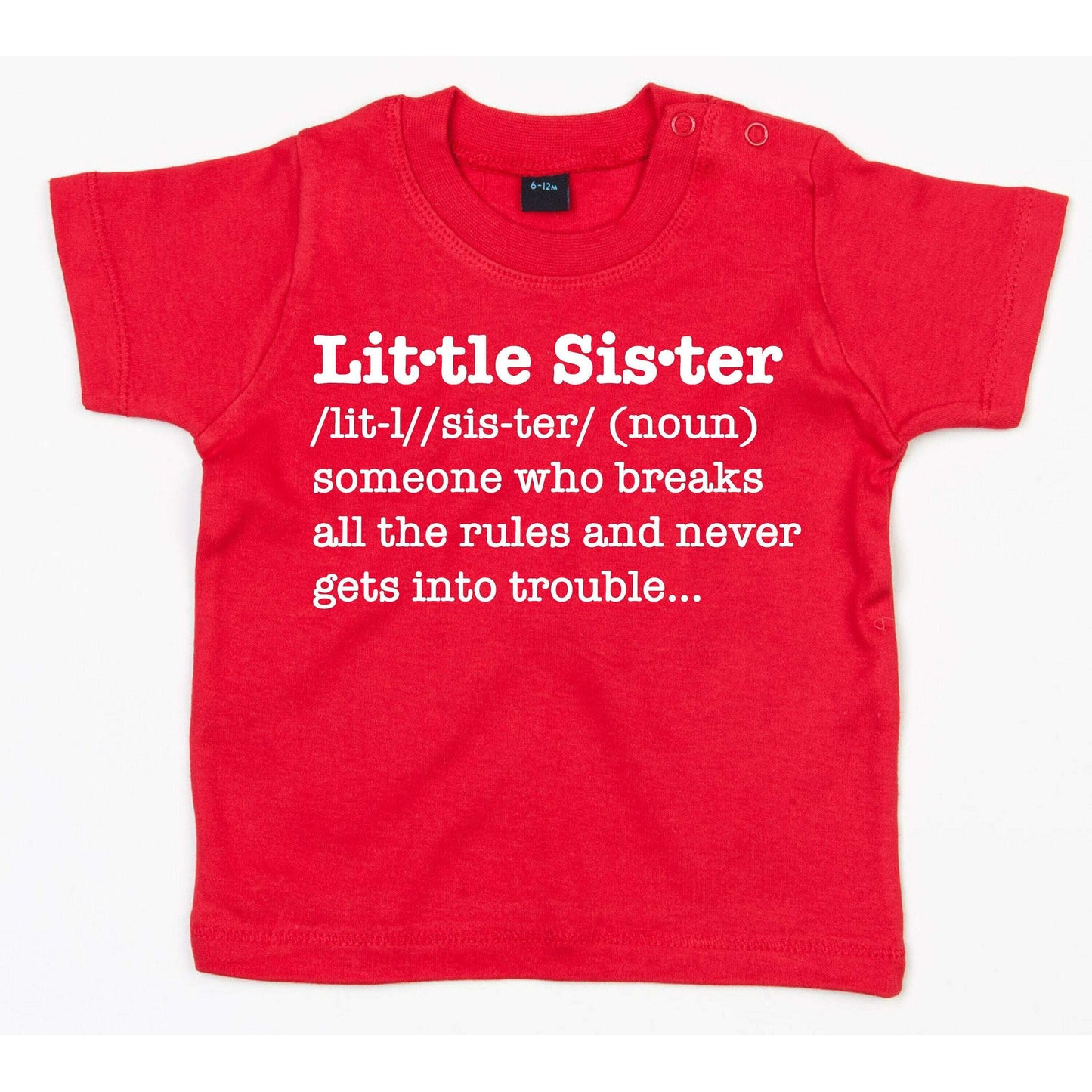 Big Brother And Little Sister Definition T Shirt Set, Sibling Matching Clothing, New sister sibling announcement shirt funny kids tee