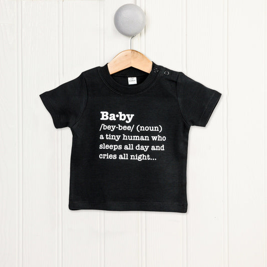 Funny Baby definition t-shirt, one two year old t-shirt