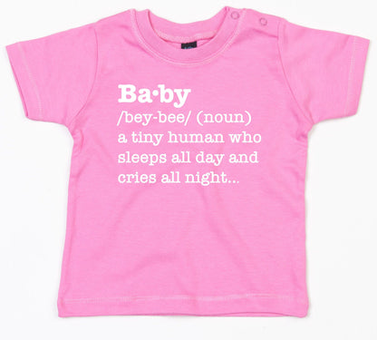 Funny Baby definition t-shirt, one two year old t-shirt