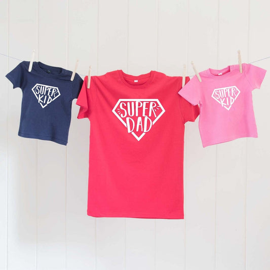 Super Dad shirt set, fathers day super hero dad and son shirt set, Father and Baby Matching Shirts gift, Daddy And Daughter Shirts